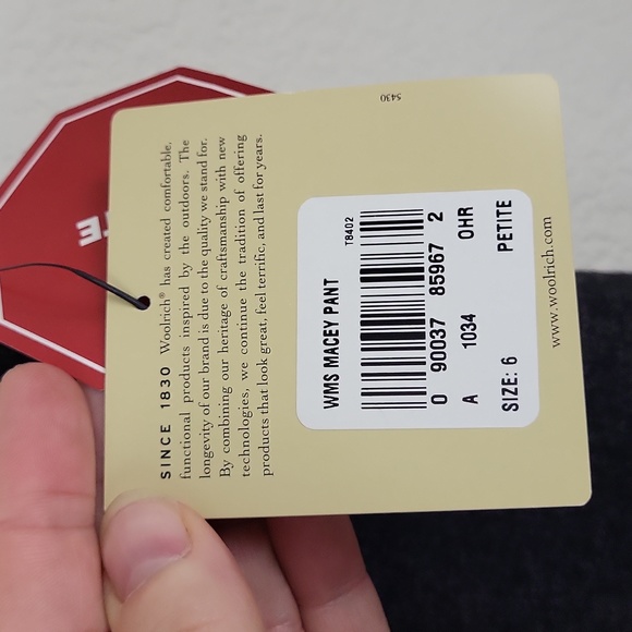 NWT Woolrich Macey Onyx Heather Pants Size 6 Petite - Picture 3 of 8